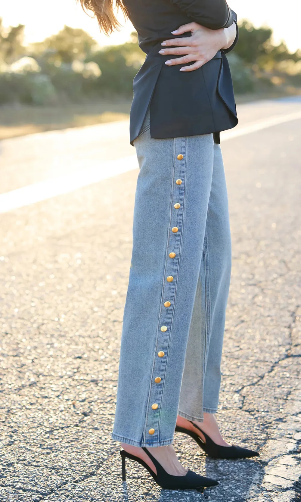 Stassia Snap Jeans