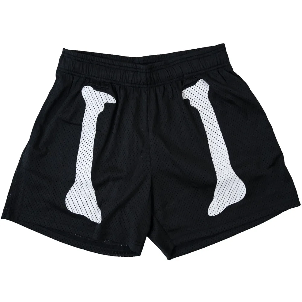 BONE DRY VENTED MESH SHORTS - BLACK / WHITE