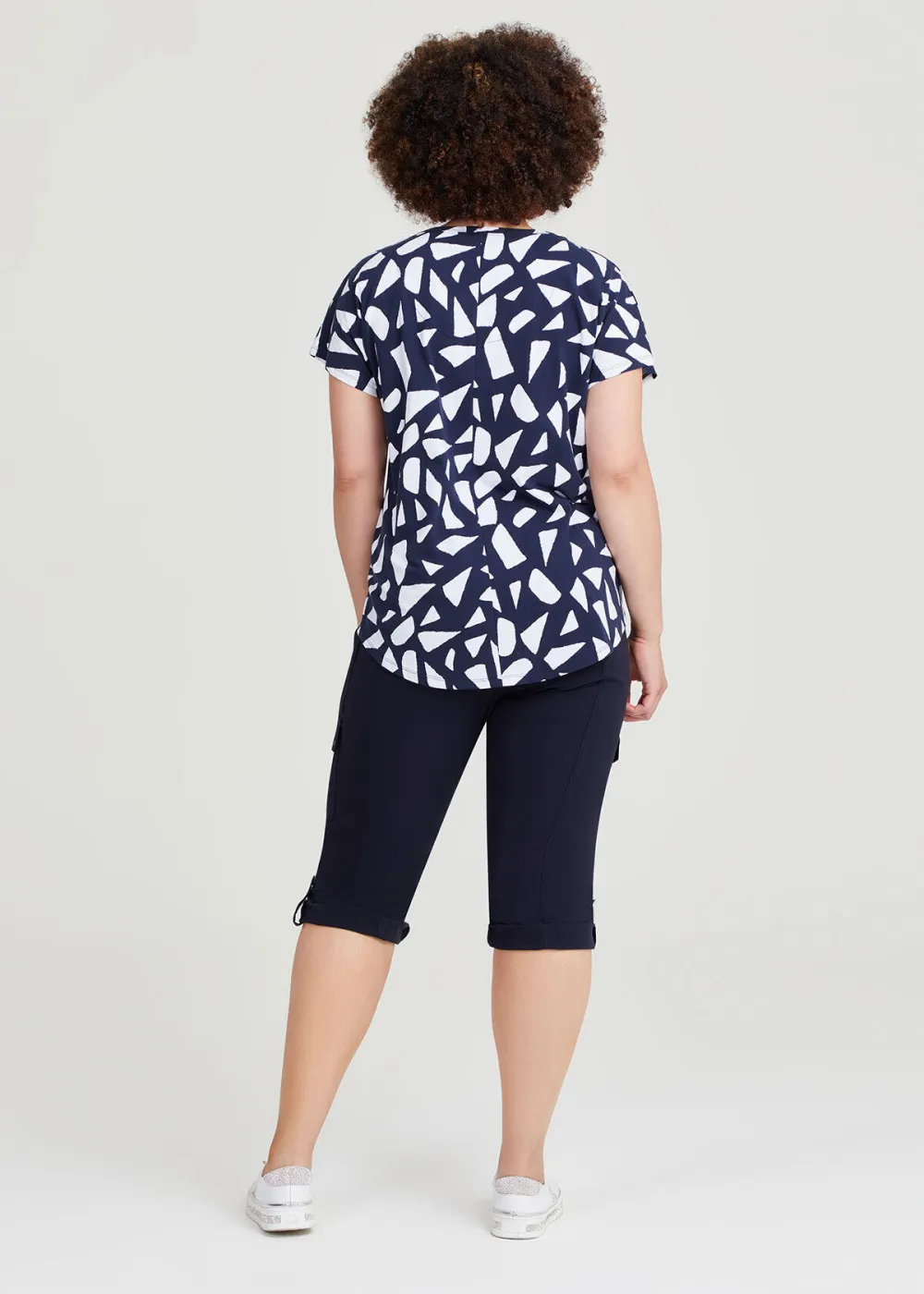 Cotton Geo Print Top