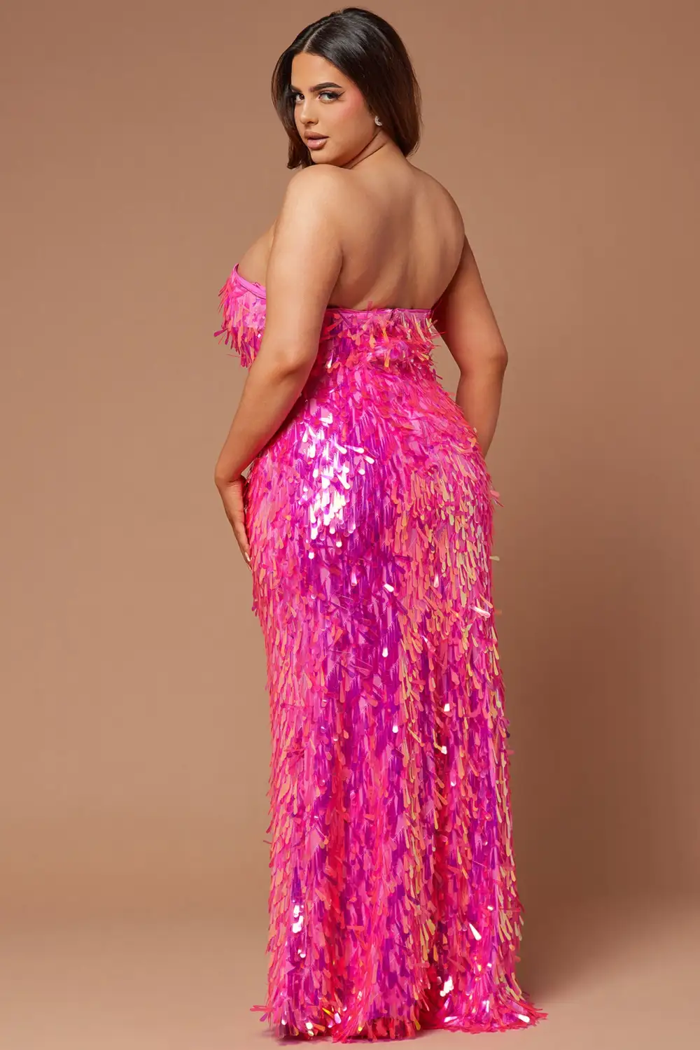 Elle Sequin Gown - Pink