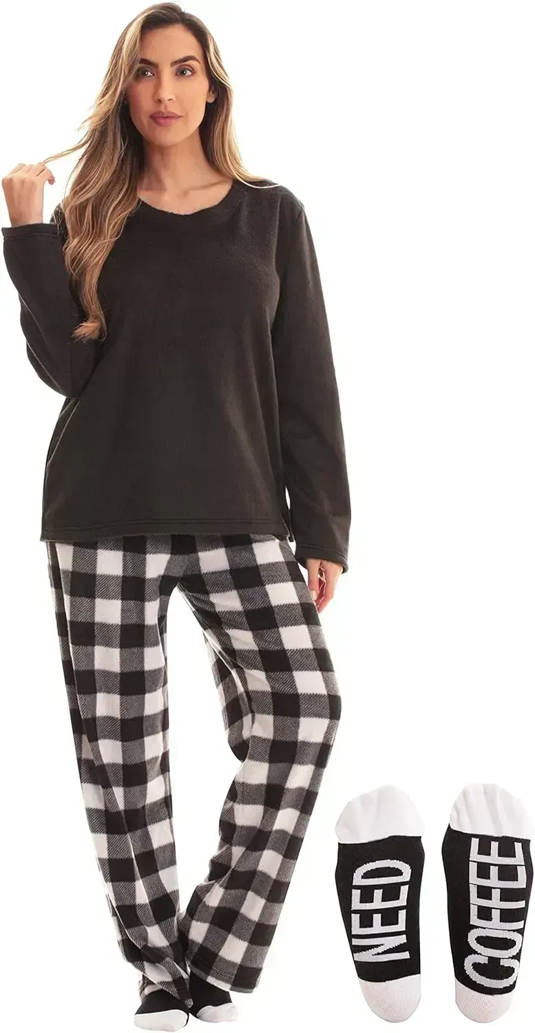 Women’s Pajama Pant Set - Nightgown with Matching Socks