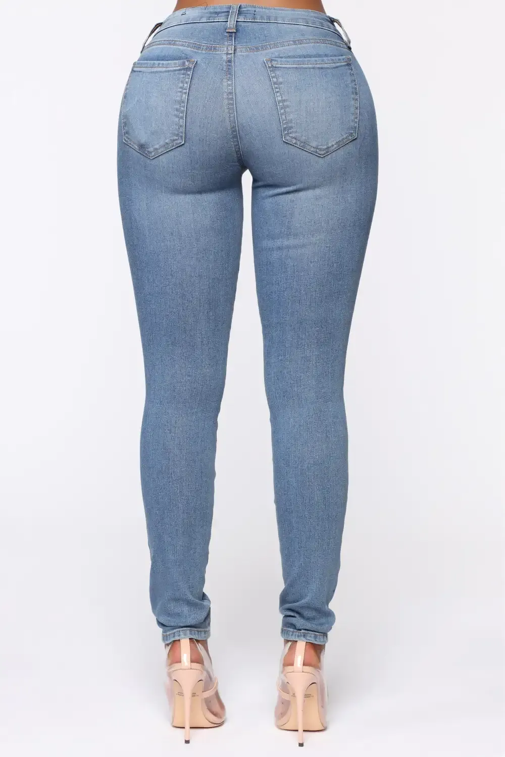 Flex Game Strong Low Rise Skinny Jeans - Light Blue Wash