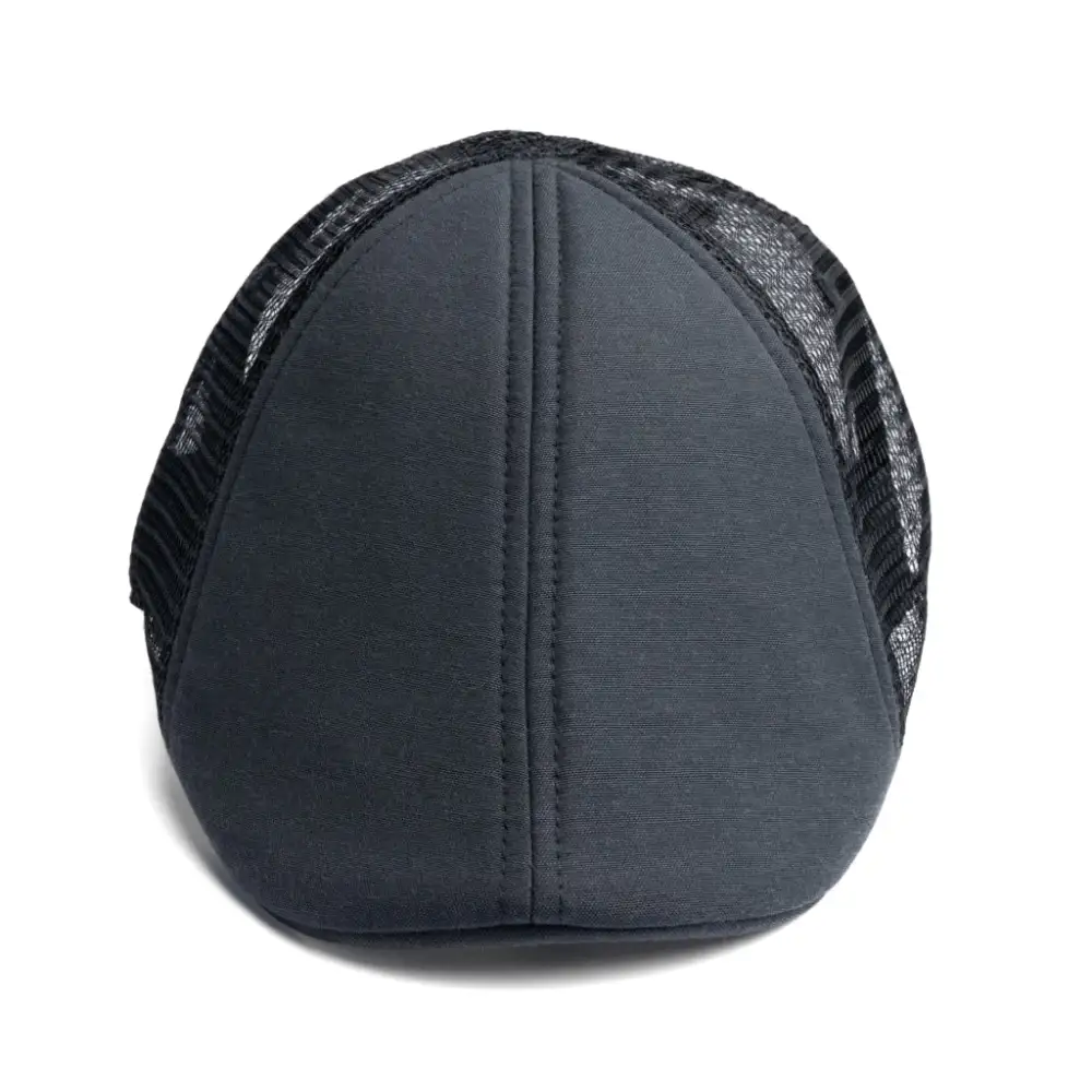 The Mesh Trucker Boston Scally Cap - Black with Black