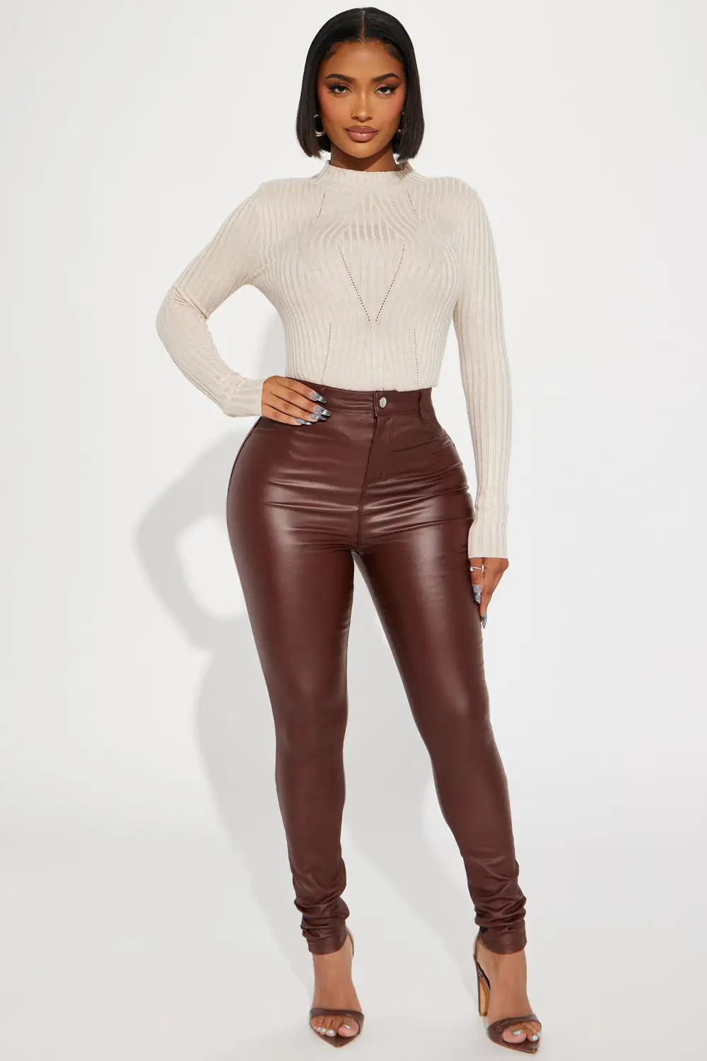 Sammie High Rise Pants - Cognac