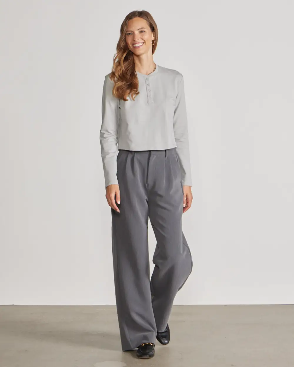 Lux Relaxed Henley Long Sleeve