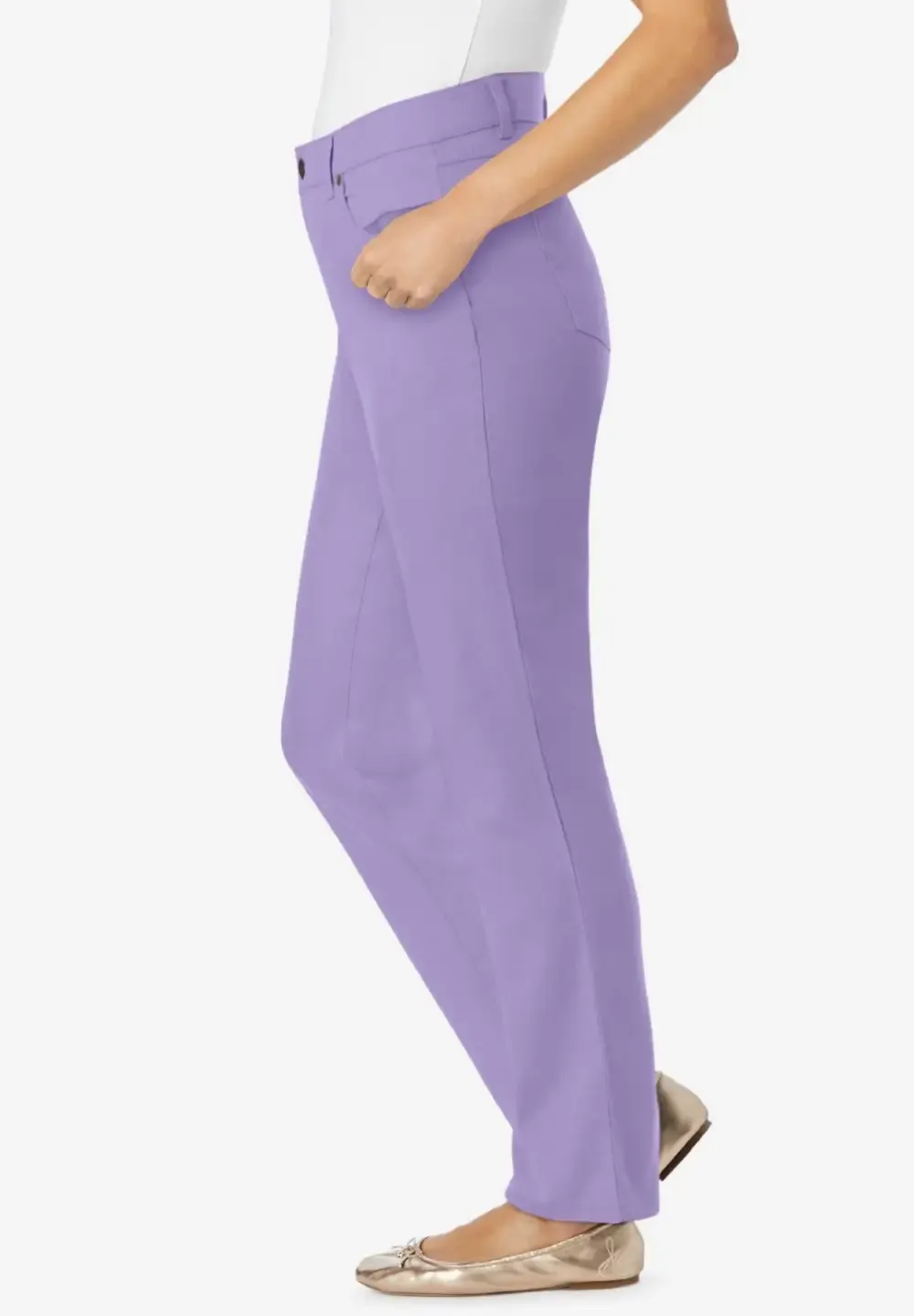 Straight-Leg Stretch Denim Jean