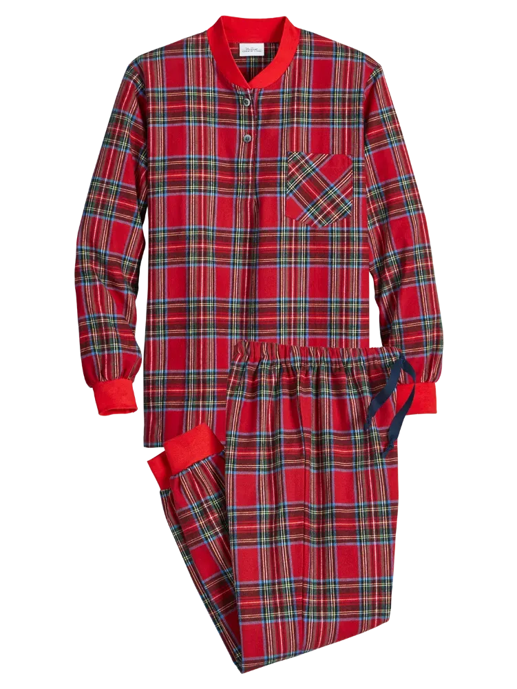 Women's Portuguese Cotton Flannel Ski Pajama Set