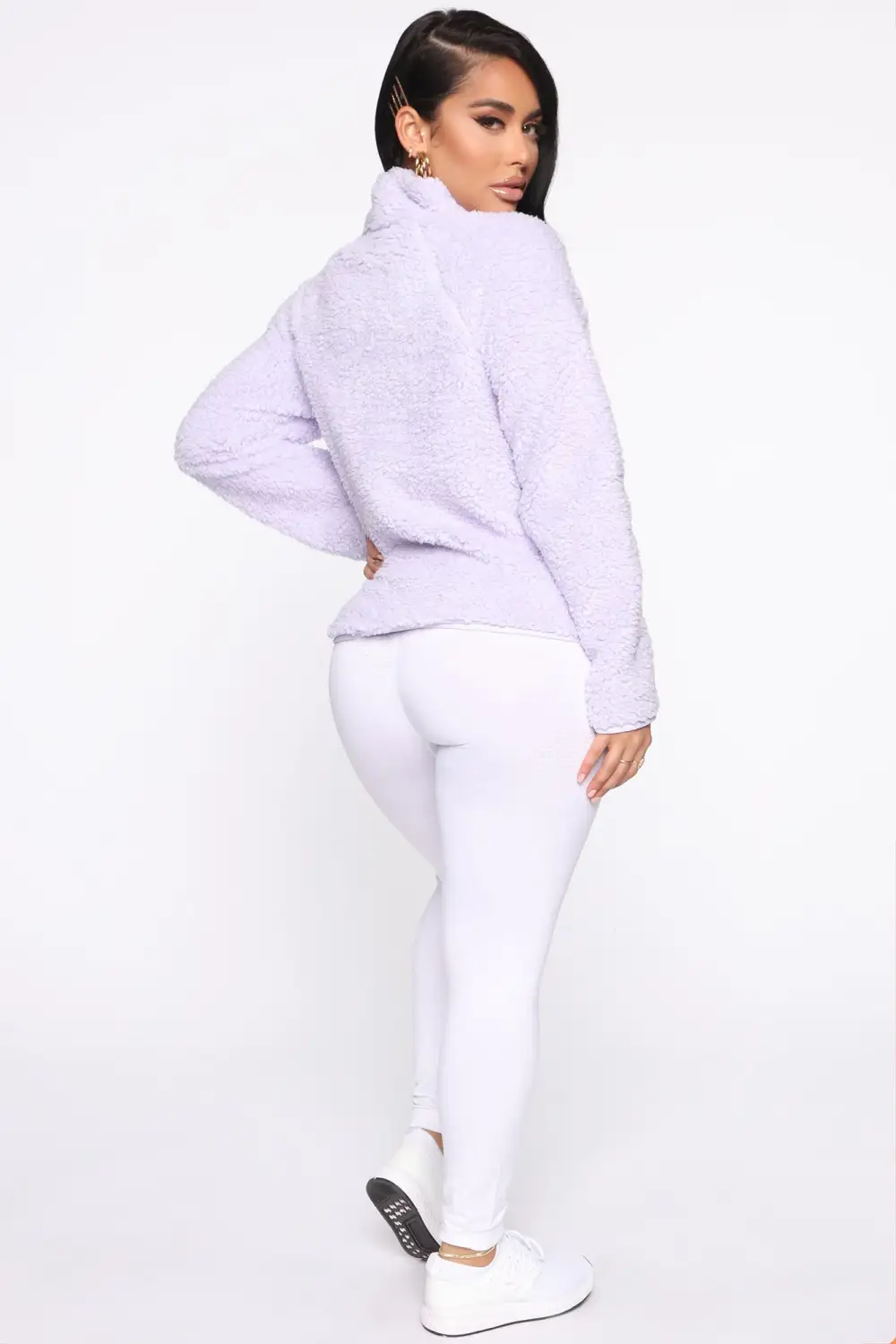 Fuzzy Feels Sherpa Jacket - Lavender