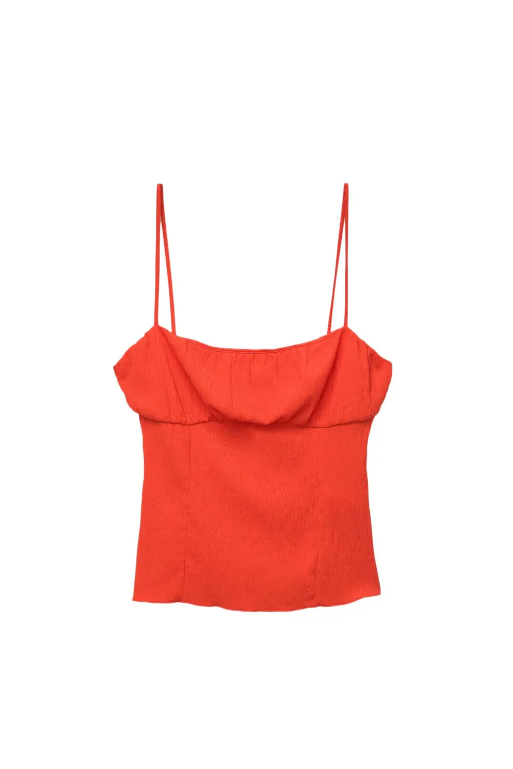 Corsetry-inspired top with thin straps