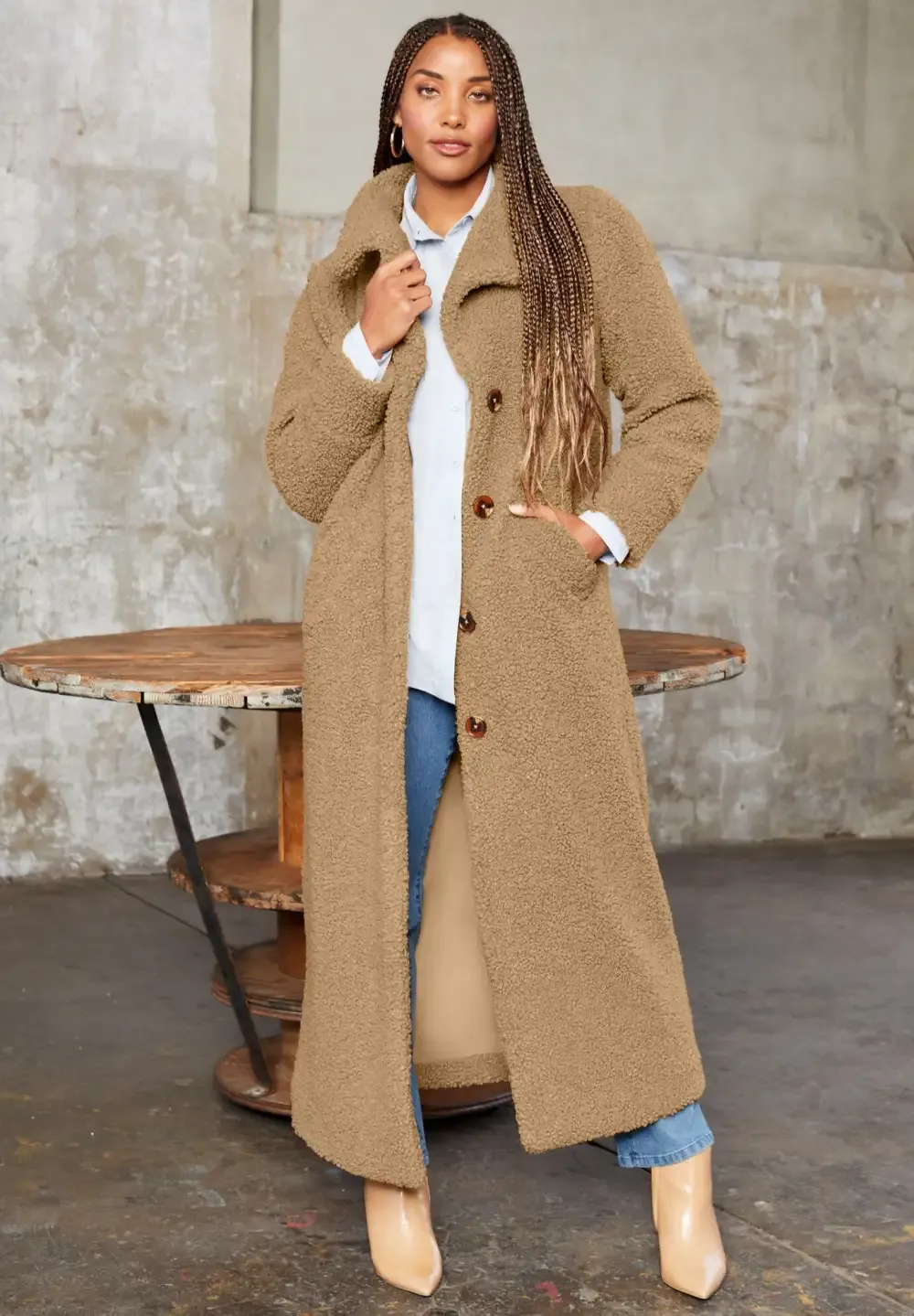 Maxi Teddy Fleece Coat