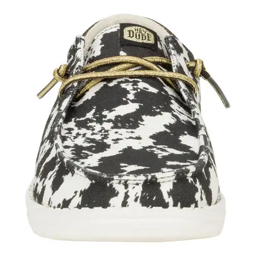 Wendy Funk Cowgirl - White/Black Cow Print