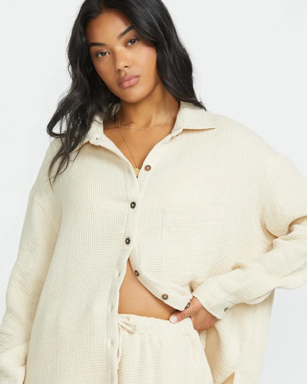 So Cozy Shacket - Dove