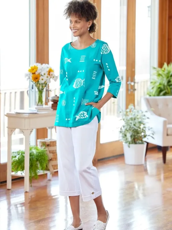 M.MAC Cotton Knit Capri Pants