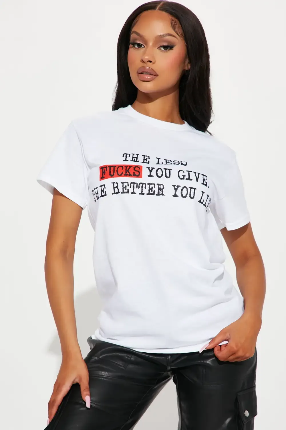 No Fucks To Give Short Sleeve Tee - White