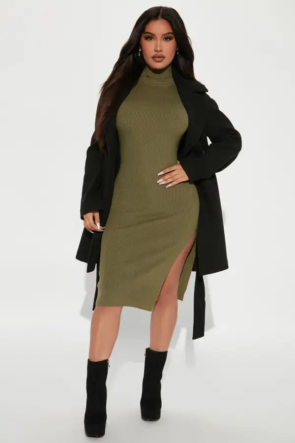 Listen Up Trench Coat - Black