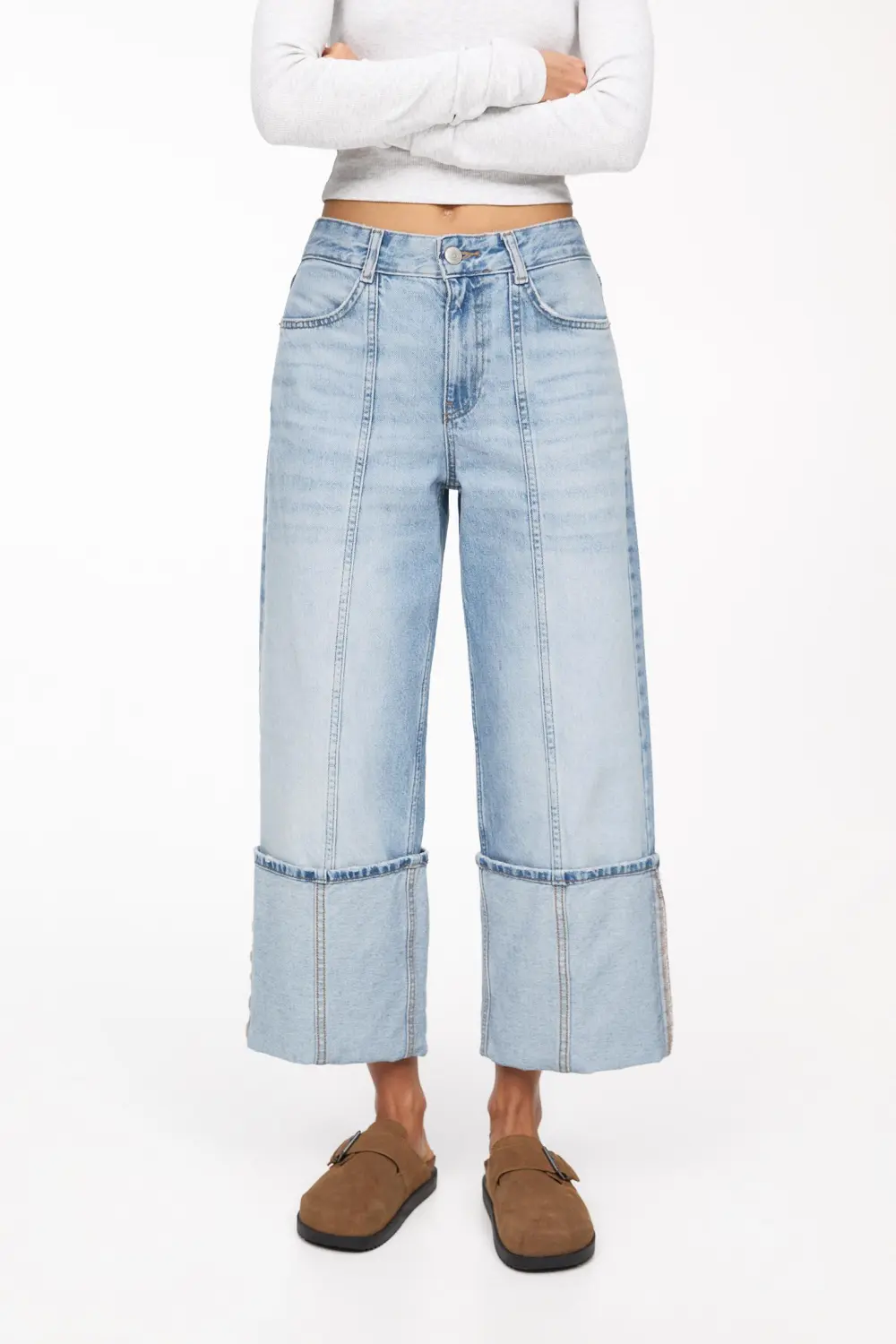 Jeans baggy vuelta bajo