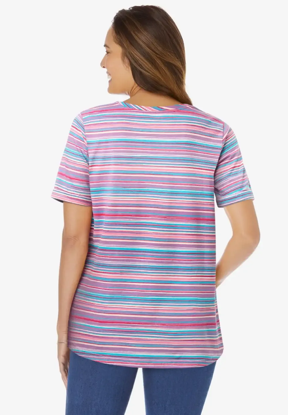 Short-Sleeve Notch-Neck Tee