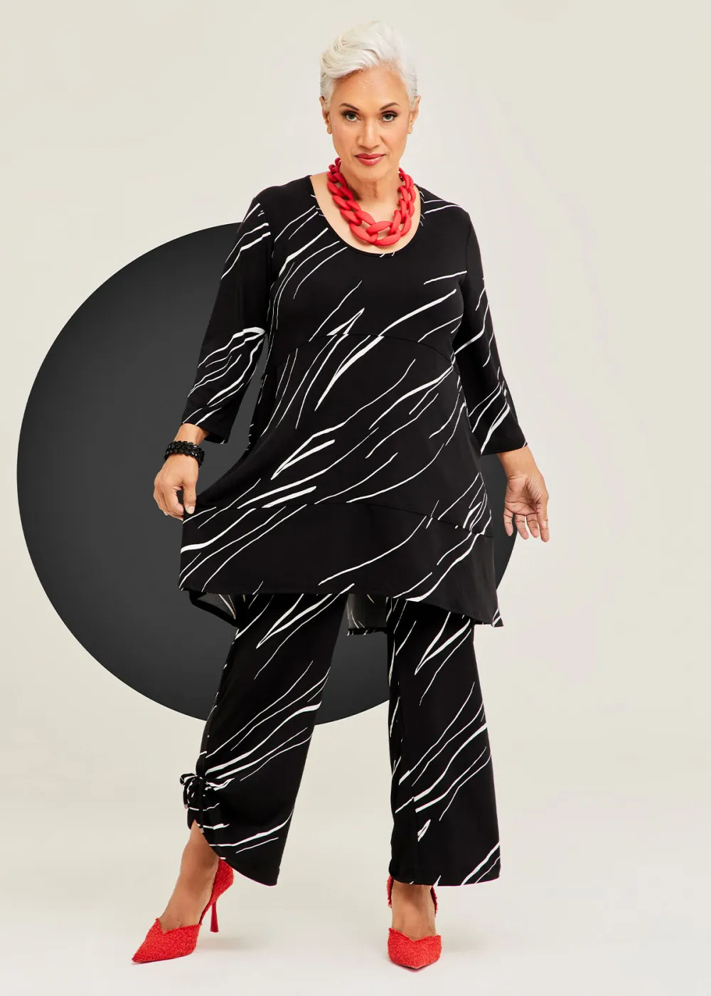 Scribble Wide Leg Pant