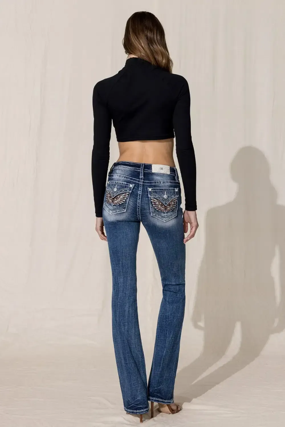 Tribal Wing Bootcut Jeans