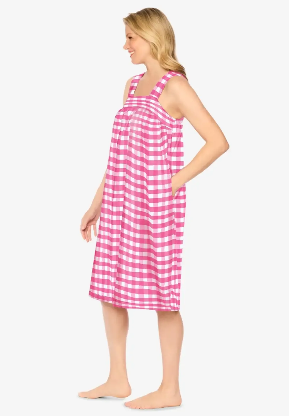 Print Sleeveless Square Neck Lounger