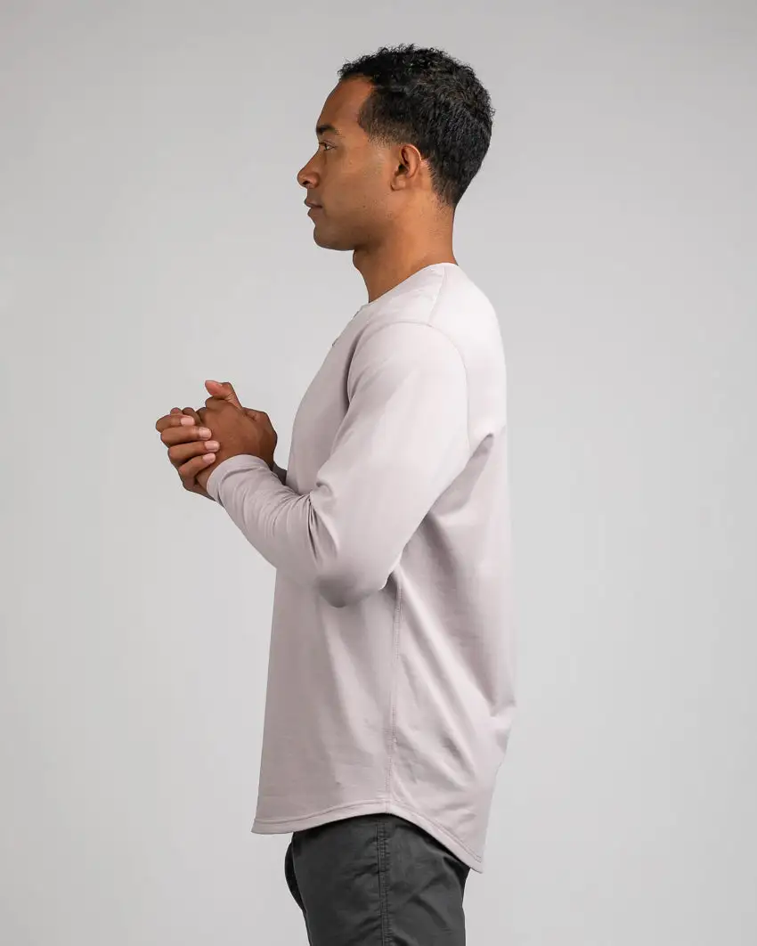 Henley Drop-Cut Long Sleeve: Lux