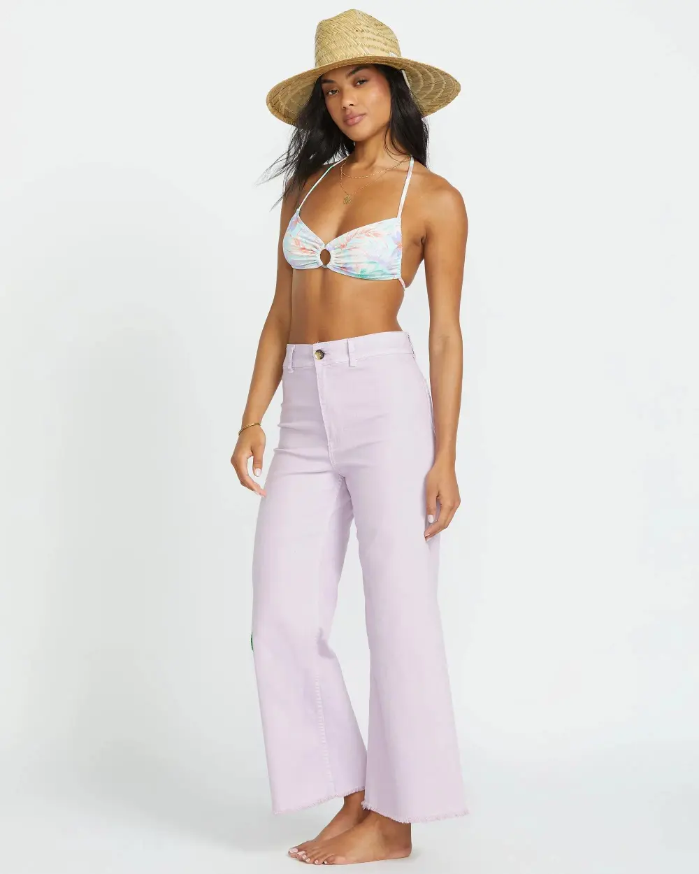 Free Fall High-Waist Pants - Amethyst Smoke