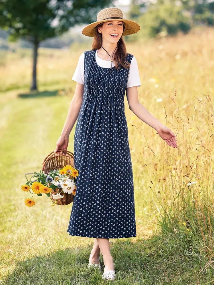 Floral Print Cotton Knit Jumper