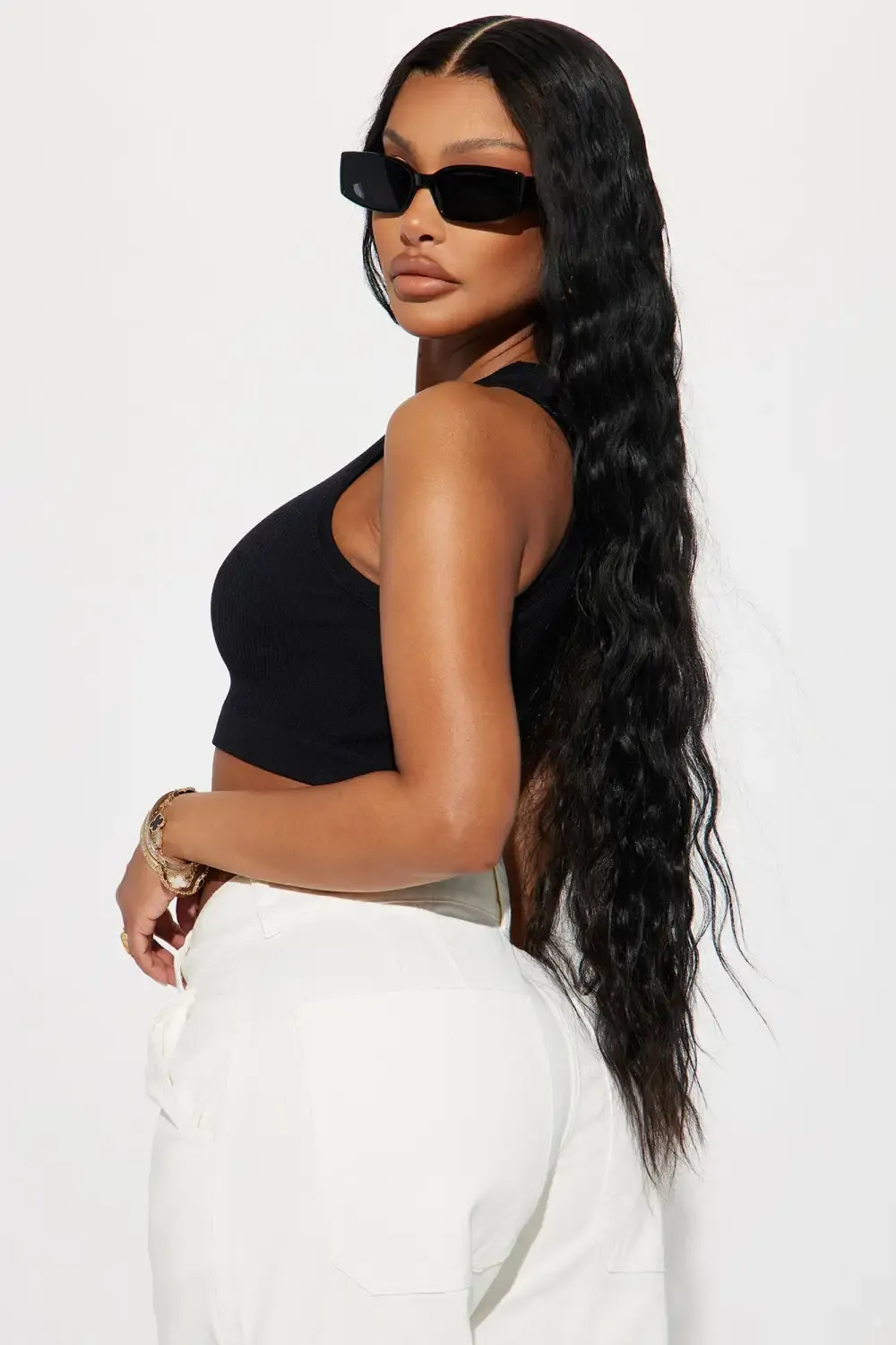 Jackie Seamless Crop Top - Black