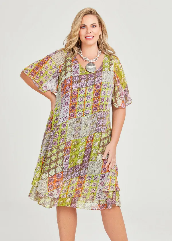 Chiffon Overlay Dress