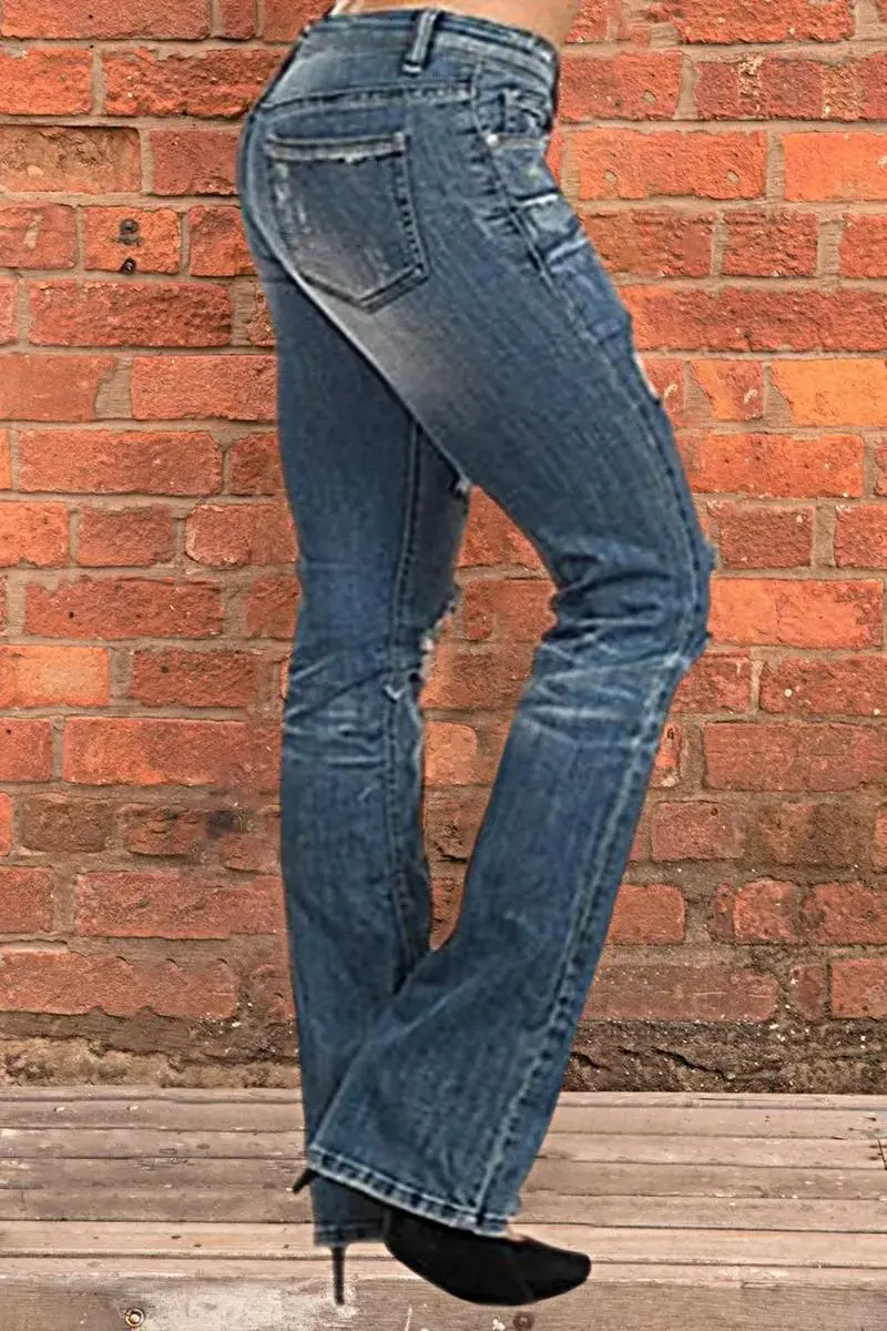 90s Vintage Distressed Low Waist Jeans