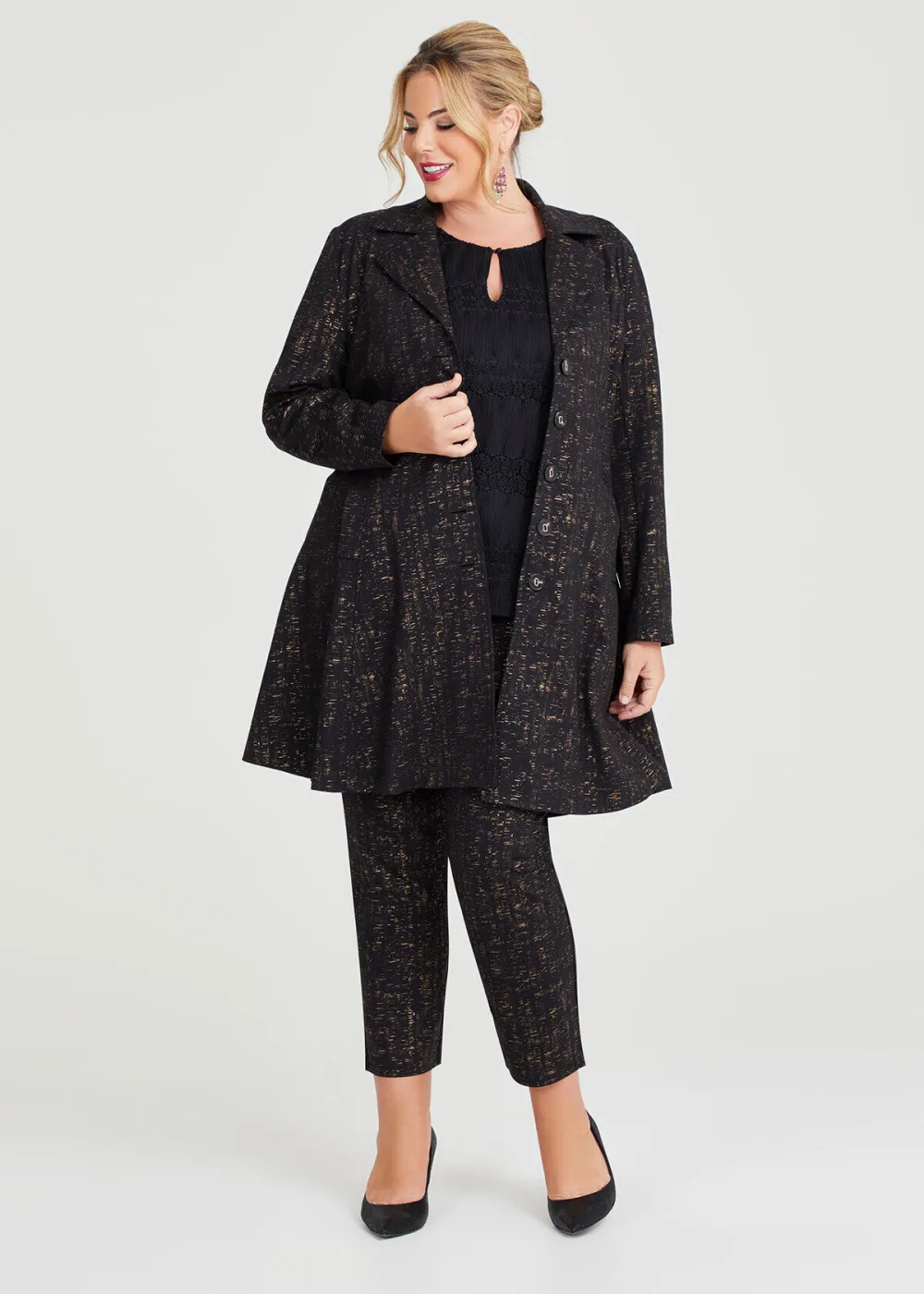Gold Dust Ponte Suit Pant