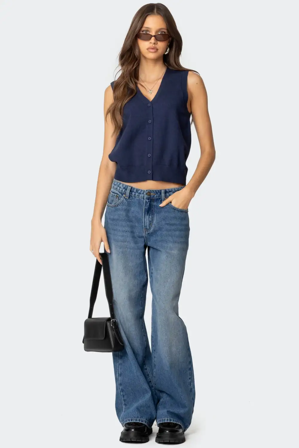 Nyc Washed Low Rise Jeans