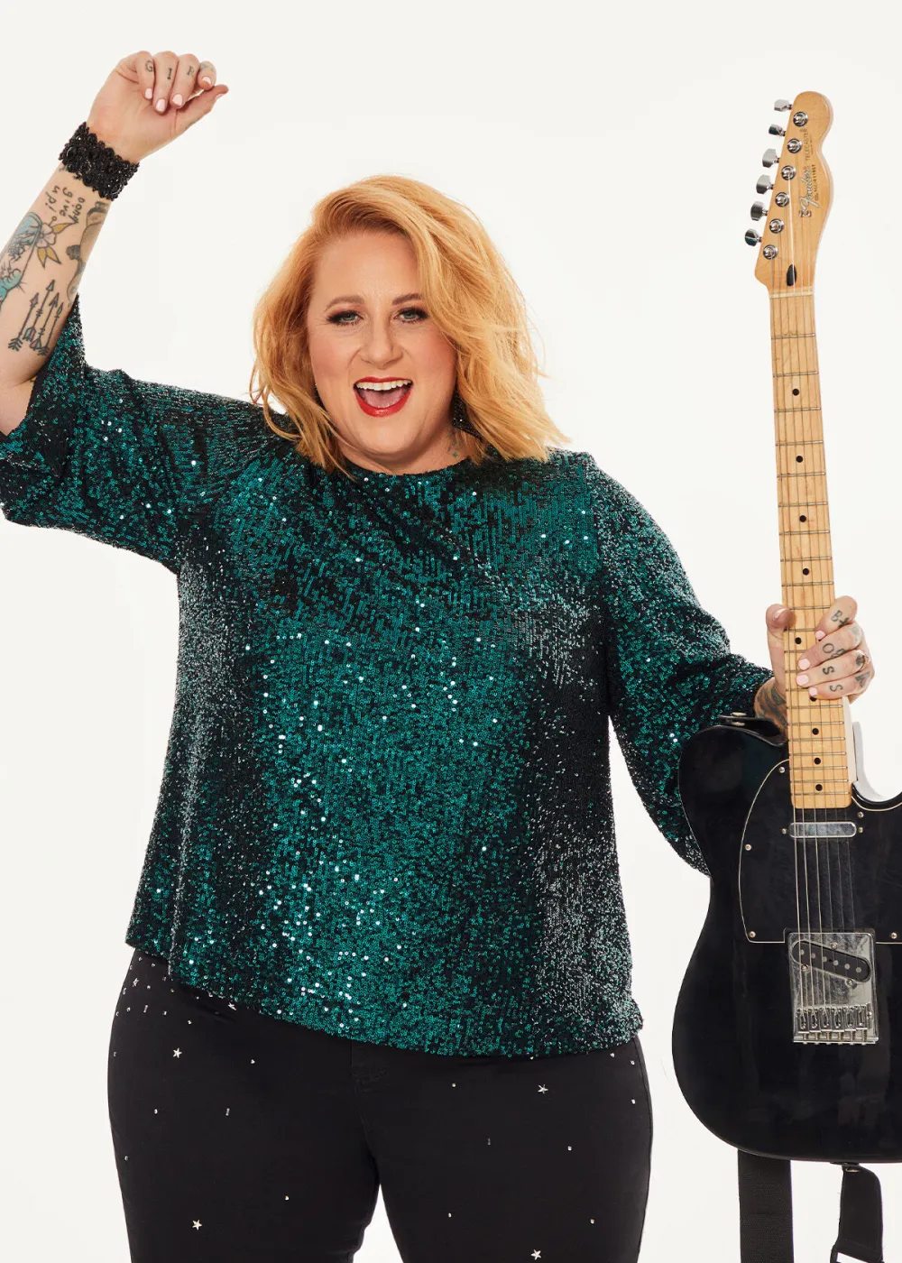 Sequin Bell Sleeve Top