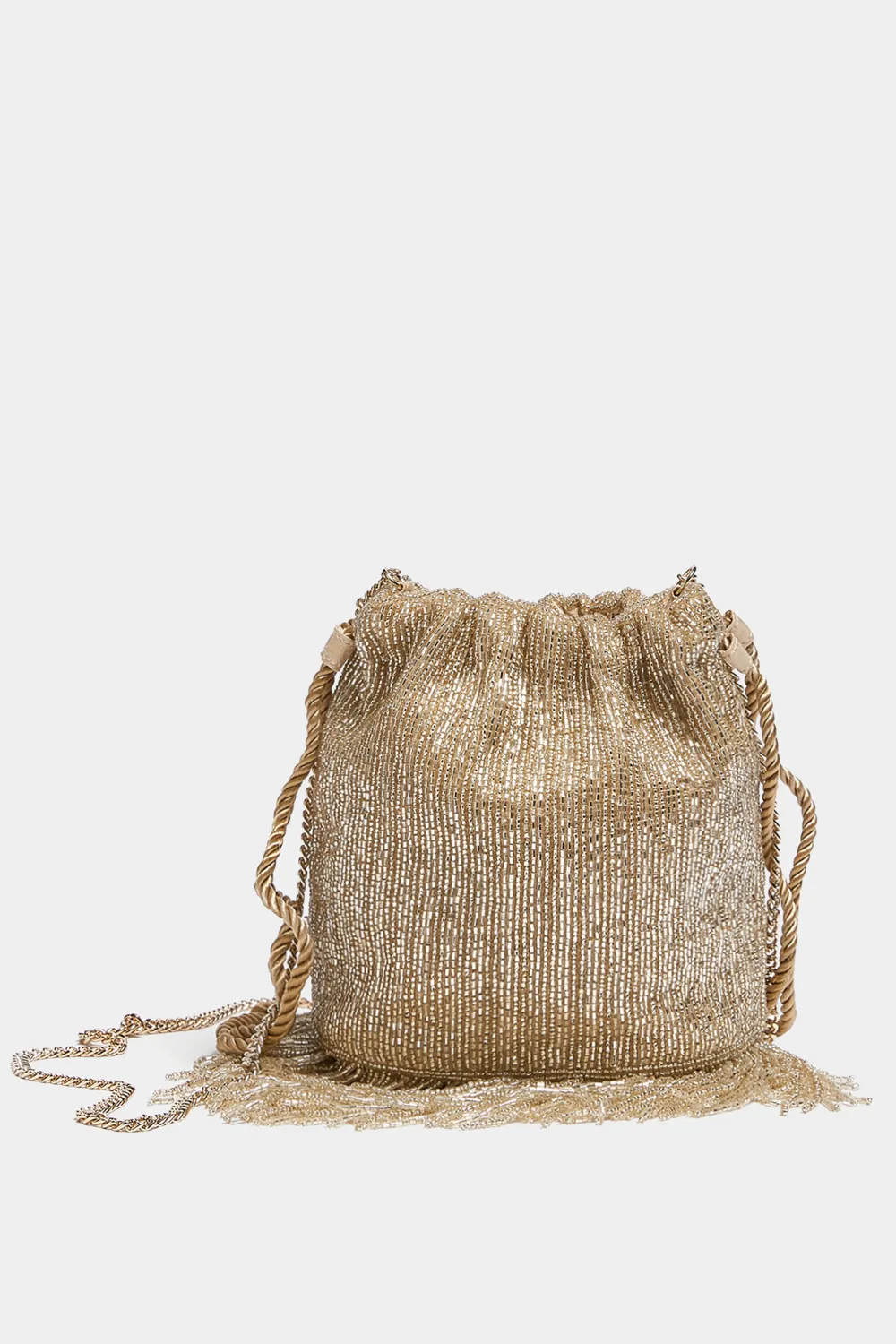 Bolso saca flecos abalorios