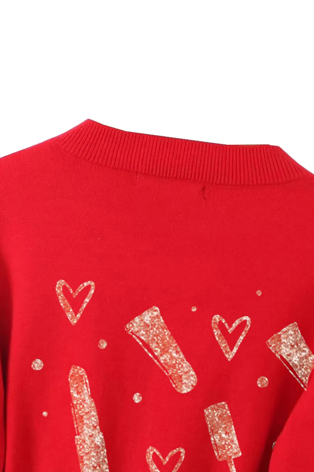 Preppy Style Crewneck Long Sleeve Button Up Cropped Ribbed Knit Cardigan