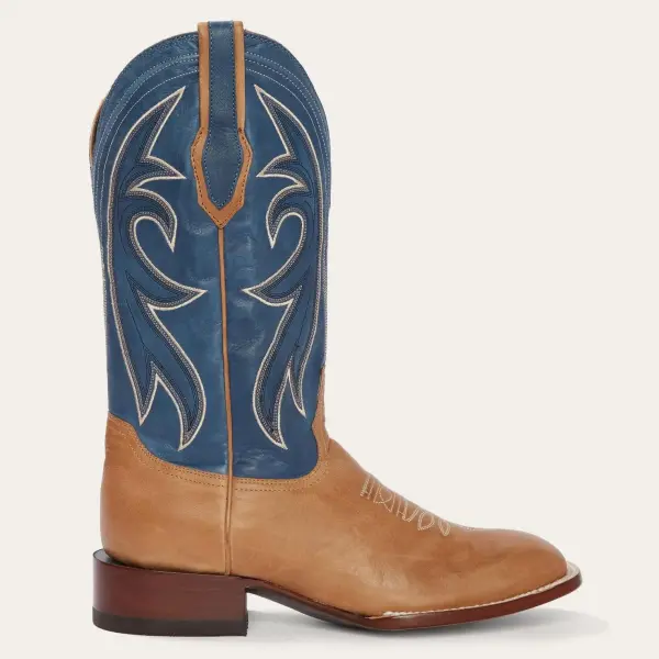 Casper Tan & Blue Matte Cowboy Boot