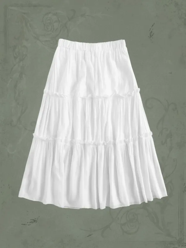 Solid Frill Skirt