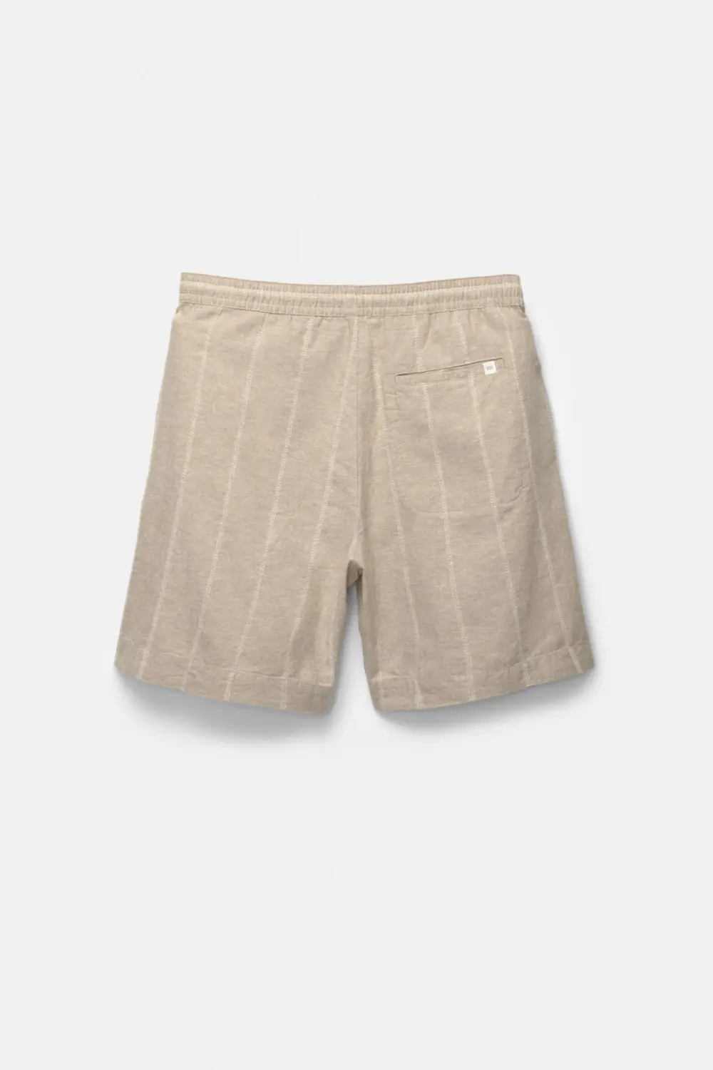 Striped linen blend Bermuda sweatpants