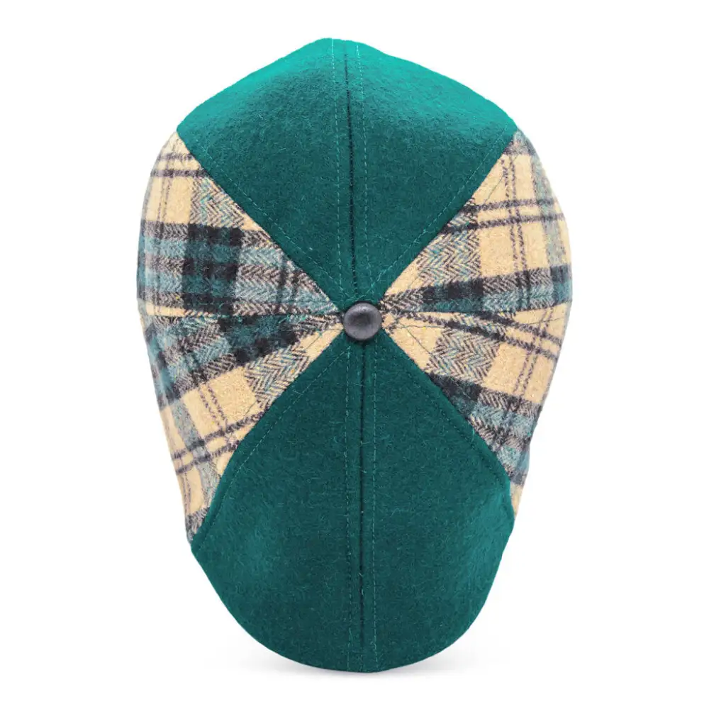 The Craic Boston Scally Cap - Emerald and Ale Plaid