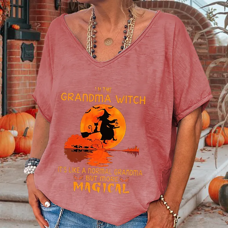 I'm The Grandma Witch Printed T-shirt