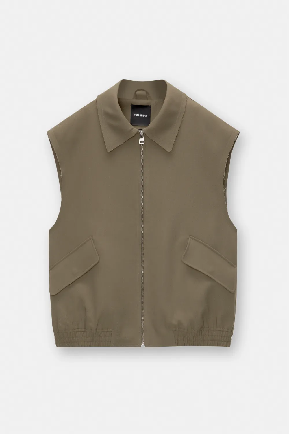 Chaleco oversize mangas desflecadas