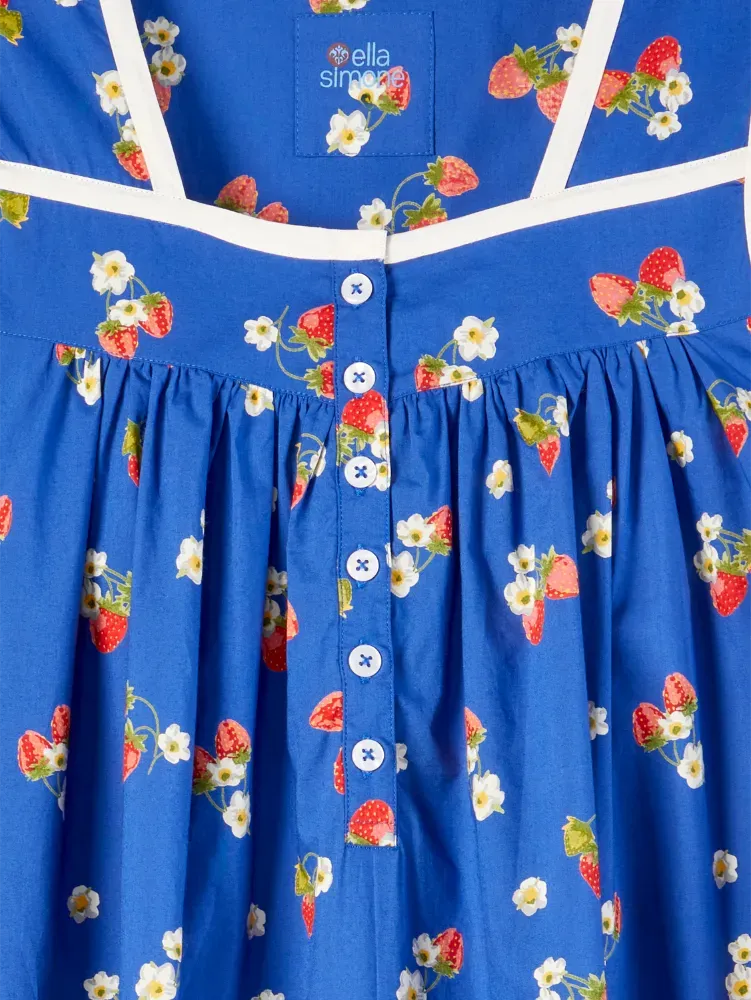 Ella Simone Strawberry Fields Cotton Nightgown