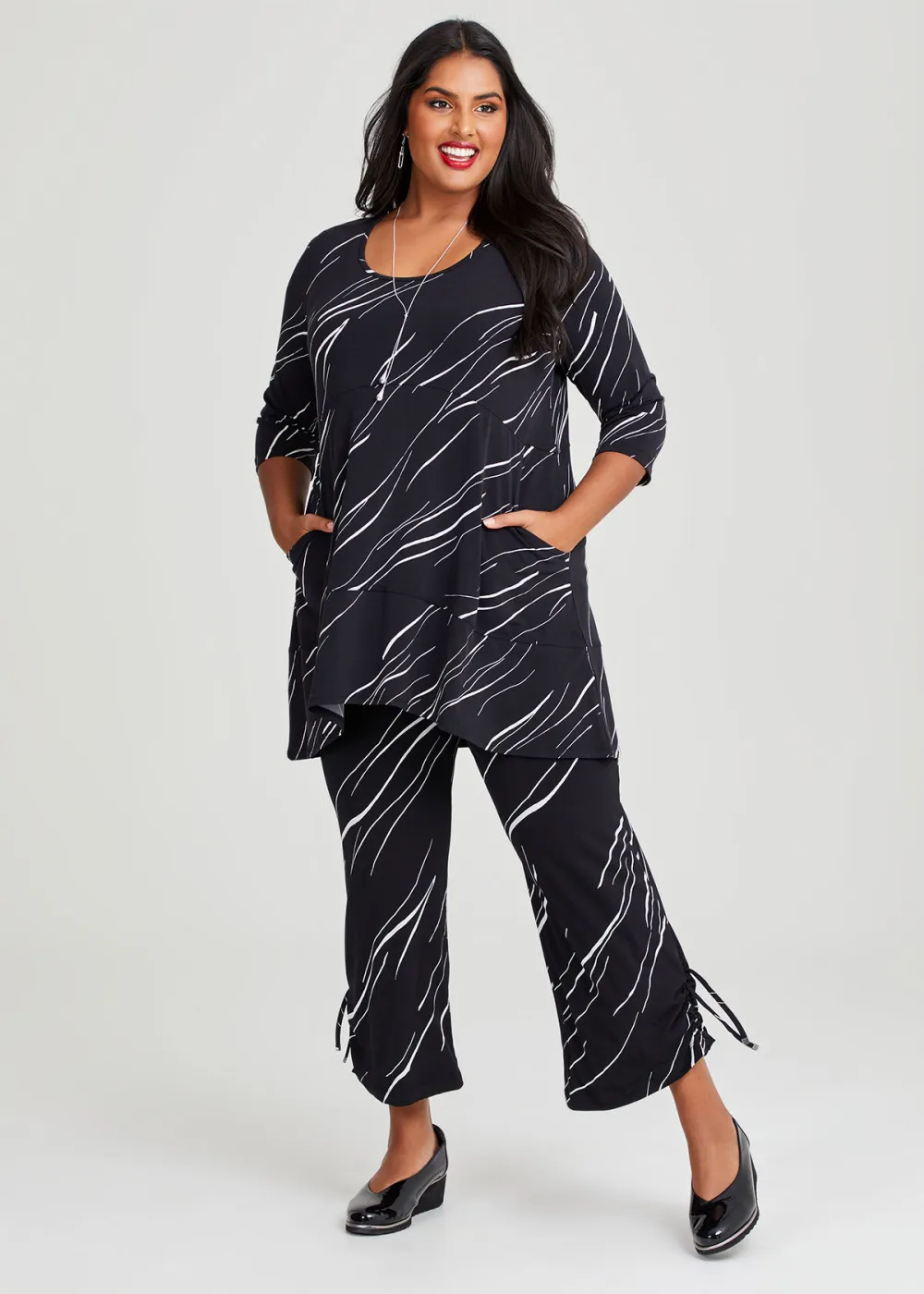 Scribble Wide Leg Pant