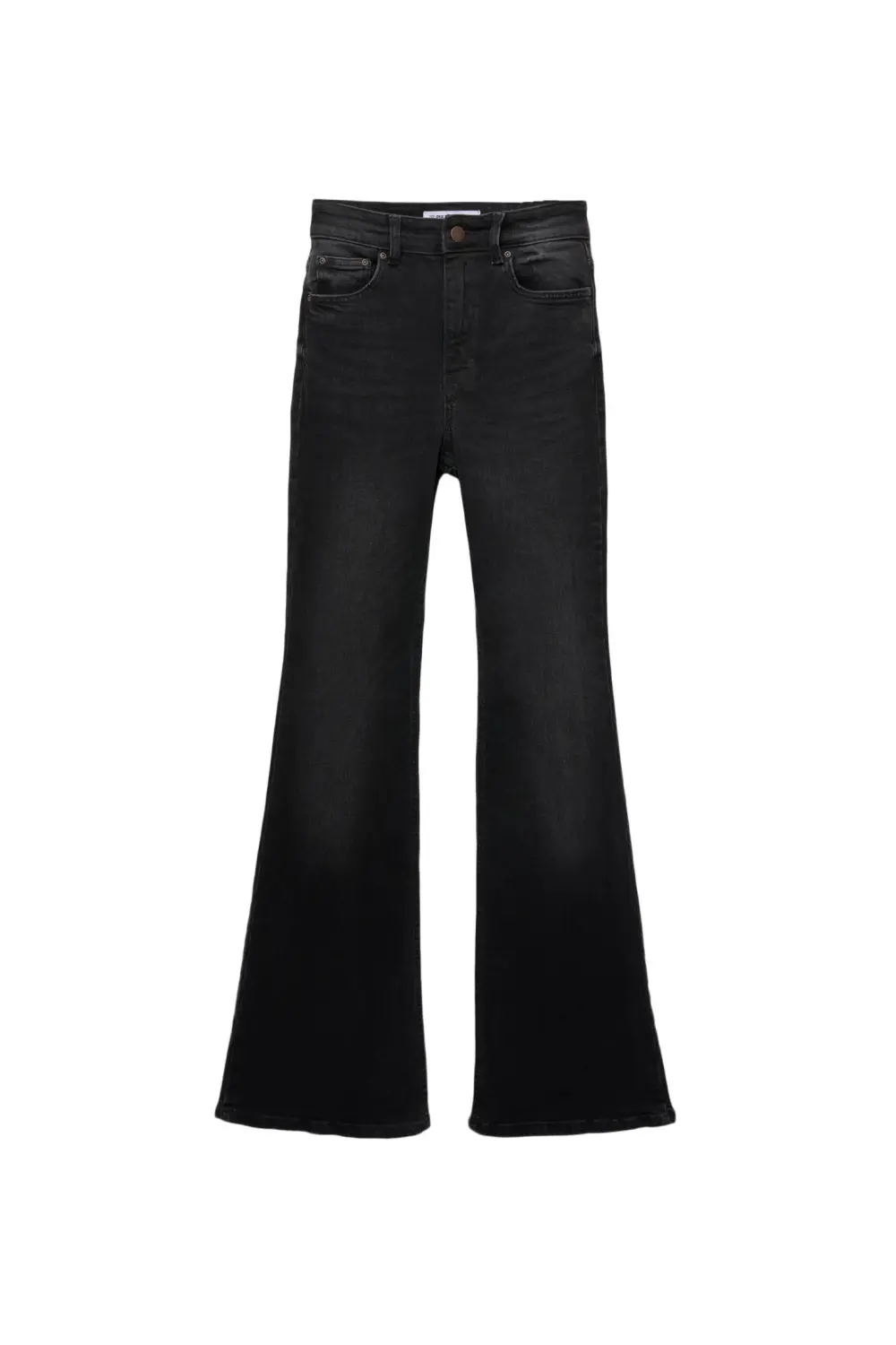 Jeans flare tiro alto