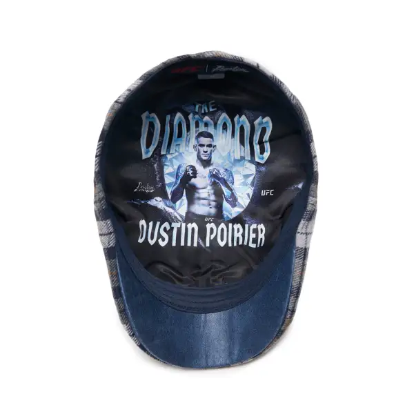 Dustin “The Diamond” Poirier Boston Scally Cap - Blue & Grey Plaid