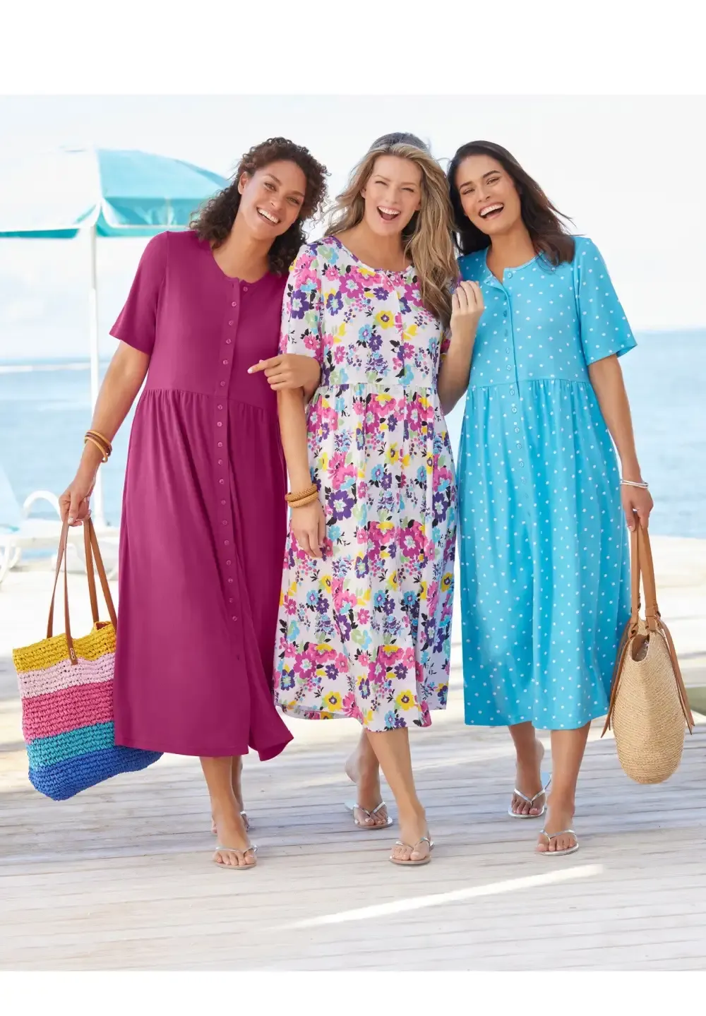 Button-Front Essential Dress