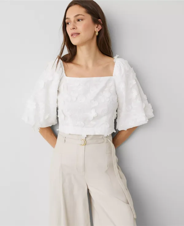 Floral Square Neck Blouse