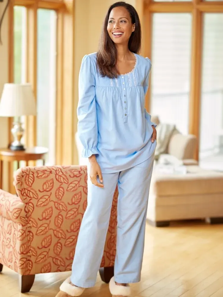 Ella Simone Enchanted Evenings Flannel Pajama Set