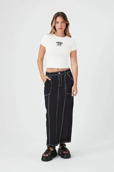 Embroidered Phoenix Baby Tee