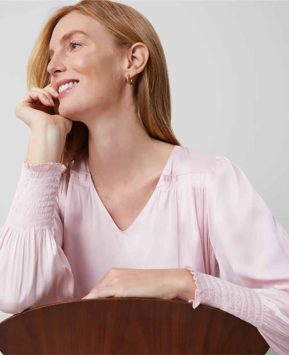 Smocked Ruffle Blouse